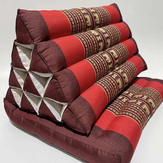 CUSHION, Fold Out Thai Triangle - Rust Red